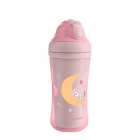 Чаша със силиконовa сламка 220мл Moony me Pink