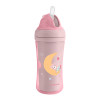 Чаша със силиконовa сламка 220мл Moony me Pink