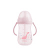 Чаша със силиконовa сламка 300мл Dino World Pink