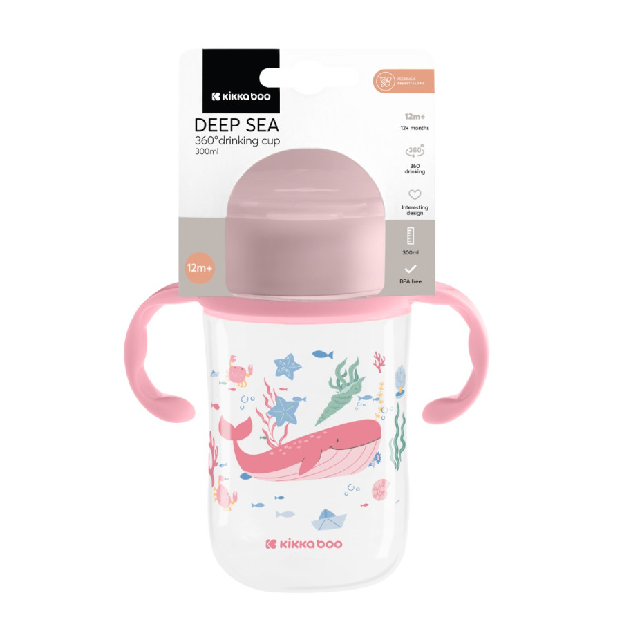 Чаша 360° неразливаща 300мл Deep Sea Pink