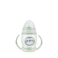 Чаша със силиконов накрайник 200мл Happy face Mint