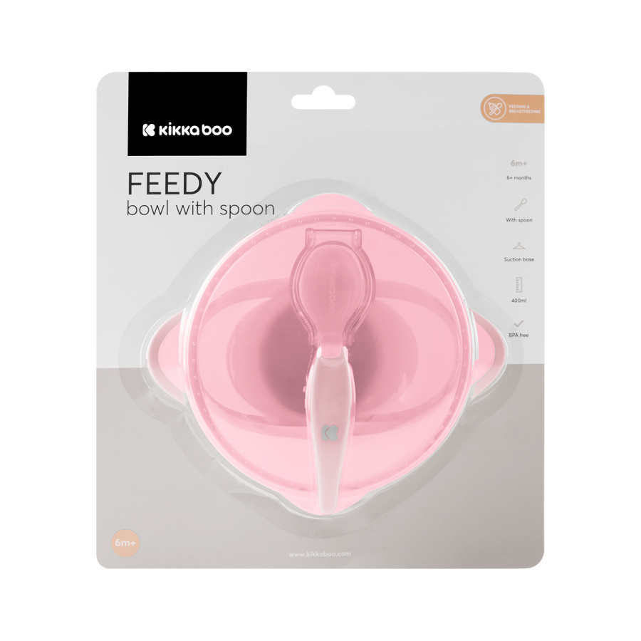 Купа с лъжица Feedy Pink
