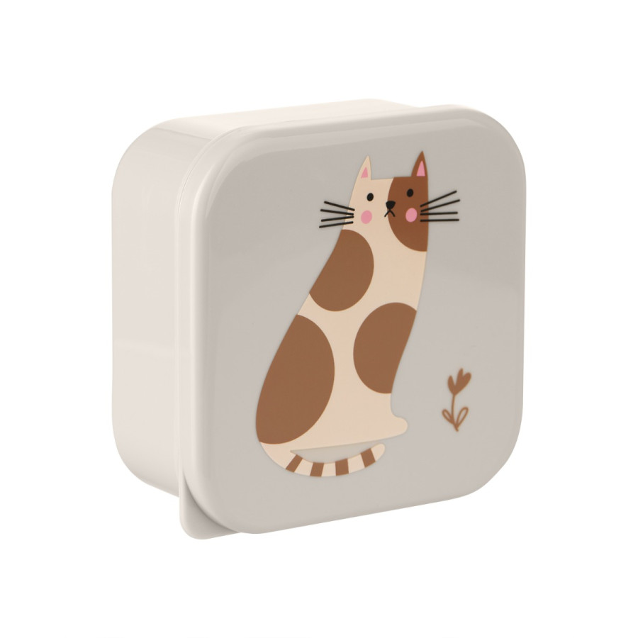 Кутии за храна 4 бр Kitty Cat Grey