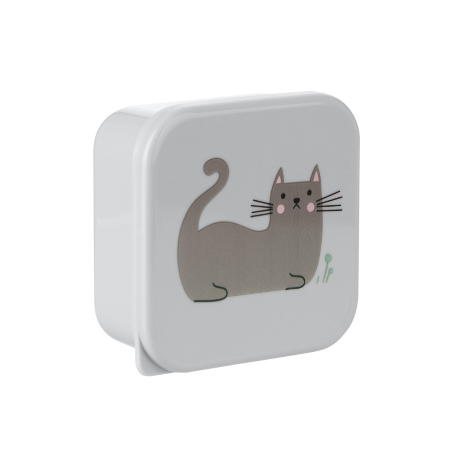 Кутии за храна 4 бр Kitty Cat Grey