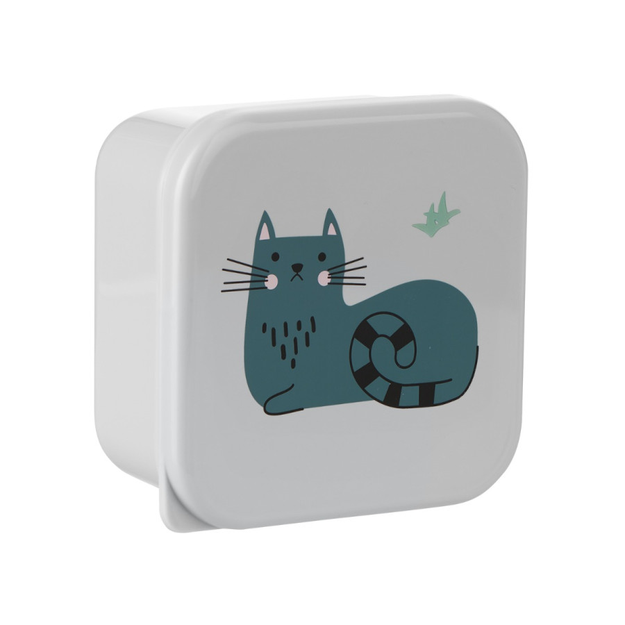 Кутии за храна 4 бр Kitty Cat Grey