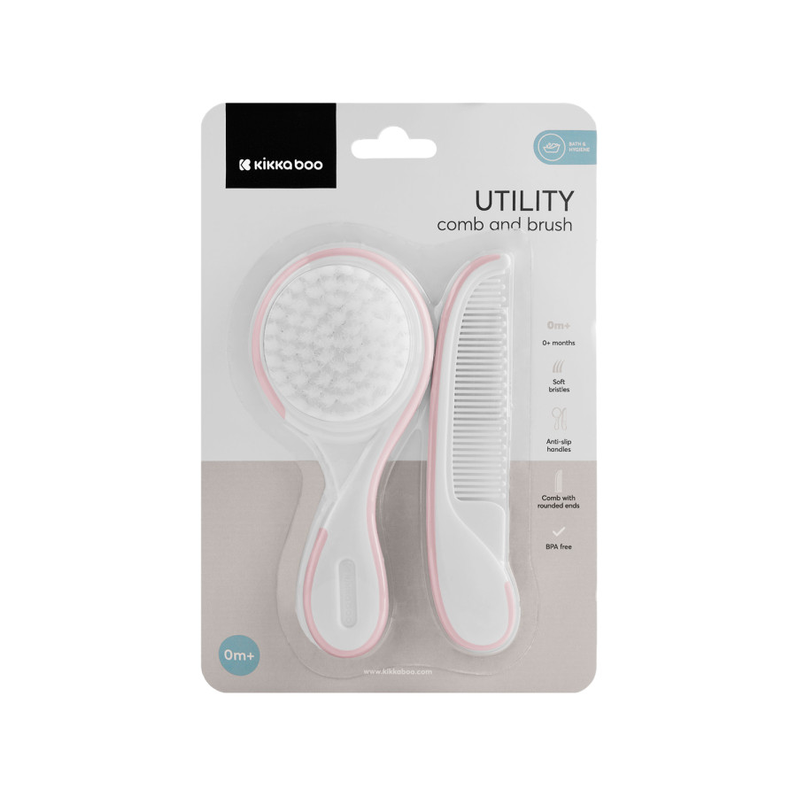 Гребен и четка Utility Pink