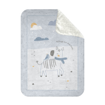 Супер меко бебешко одеяло с шерпа 110/140 см Stripy Friends