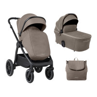 Комбинирана количка 2в1 с кош за новородено Naya Beige