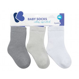 Бебешки памучни термо чорапи дълги GREY 2-3 години