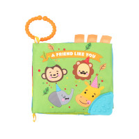 Образователна текстилна книжка с чесалка Friend like you