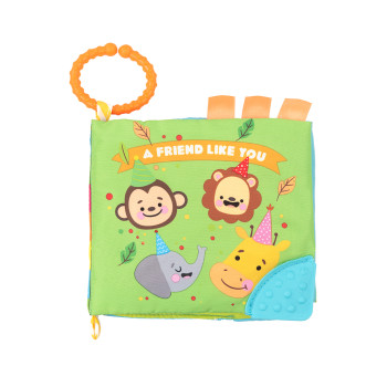 Образователна текстилна книжка с чесалка Friend like you