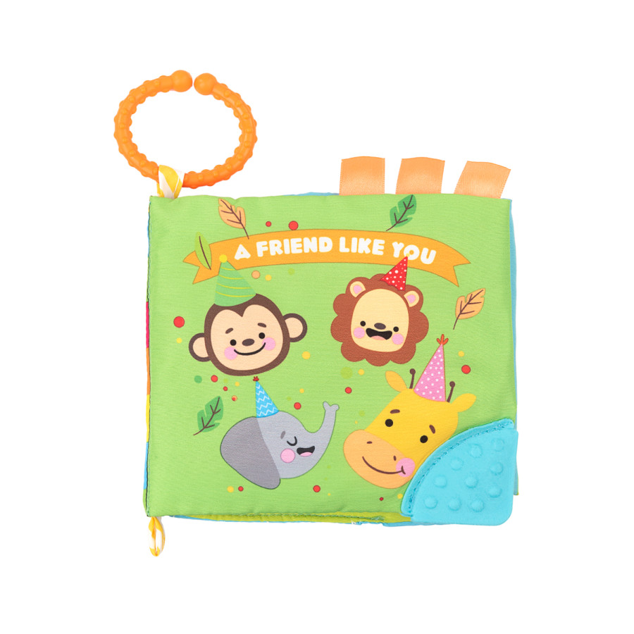 Образователна текстилна книжка с чесалка Friend like you