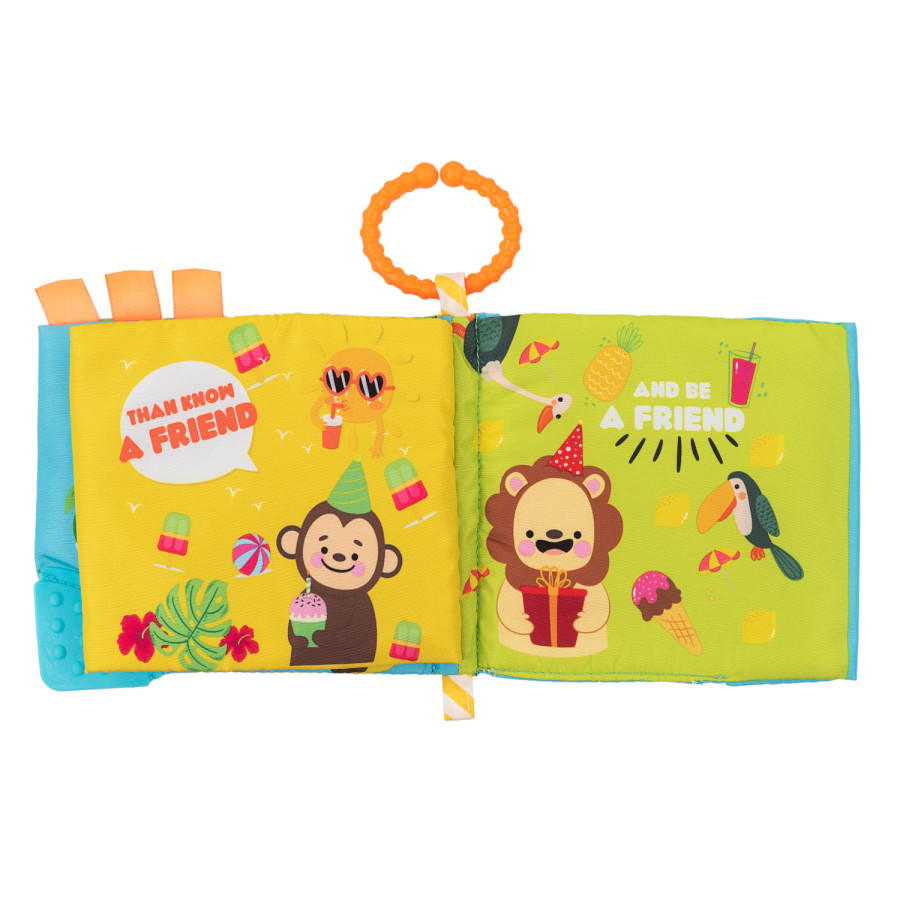 Образователна текстилна книжка с чесалка Friend like you