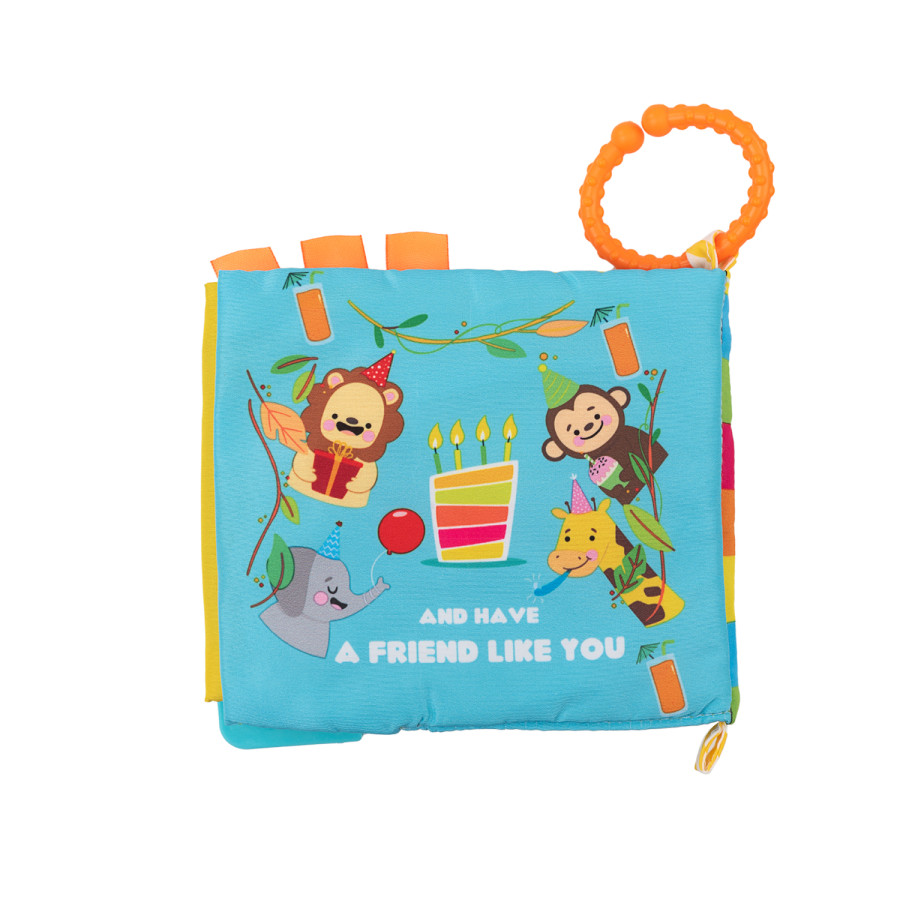 Образователна текстилна книжка с чесалка Friend like you