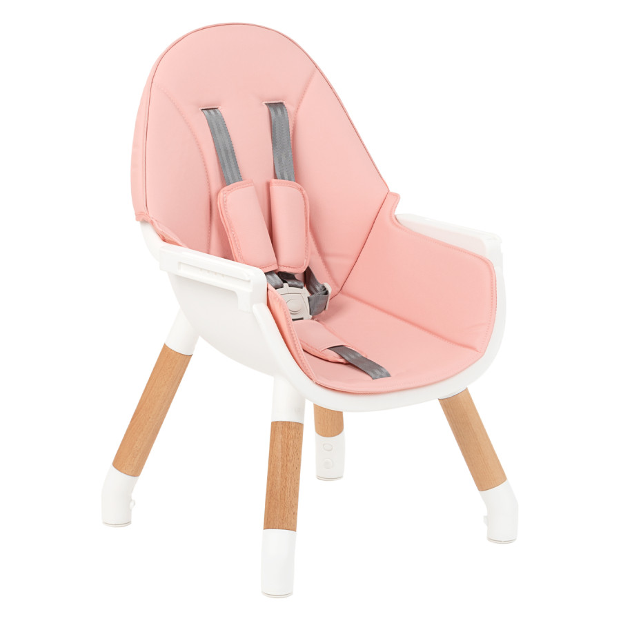 Дървен стол за хранене Multi 3 в 1 Pink