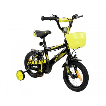Makani Детски велосипед 12'' Diablo Black-Yellow