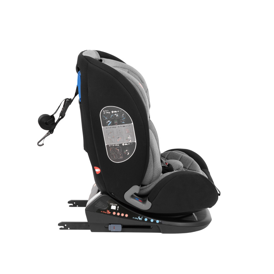 Стол за кола 0-36 кг Multistage ISOFIX Dark Grey