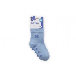 Бебешки памучни чорапи с релефно стъпало BLUE 1-2 години
