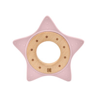 Чесалка дърво-силикон Star Pink