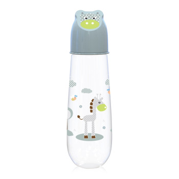 Бебешко шише 250 мл Animals с релефна капачка Mint Green