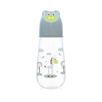 Бебешко шише 125 мл Animals с релефна капачка Mint Green