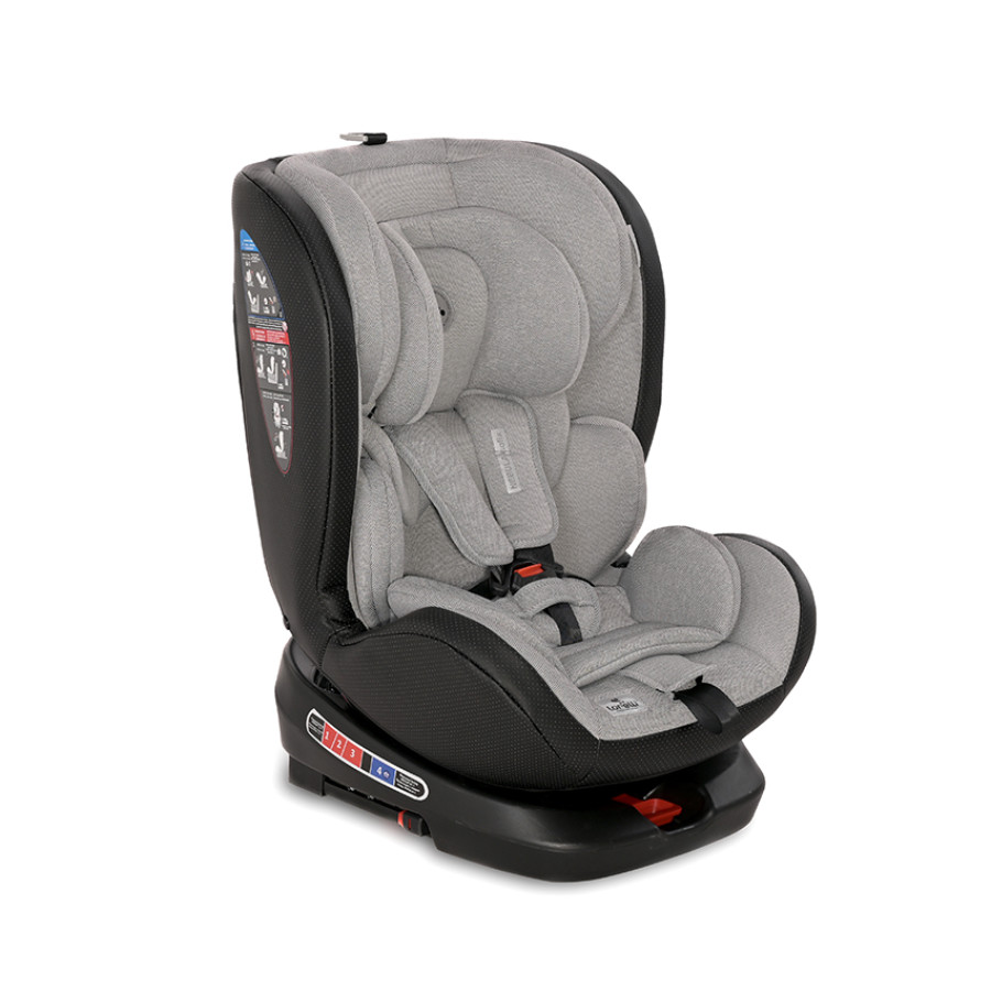 Автостол Nebula Isofix 0-36 kg Rotate Grey Leather