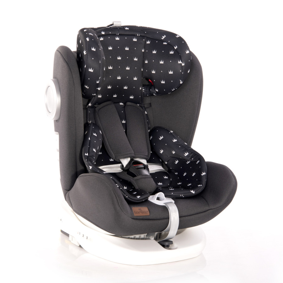 Стол за кола Lusso SPS Isofix 0-36 kg Black Crowns