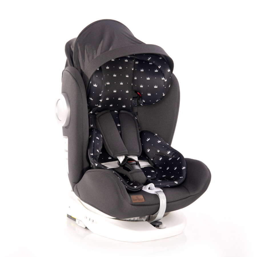 Стол за кола Lusso SPS Isofix 0-36 kg Black Crowns