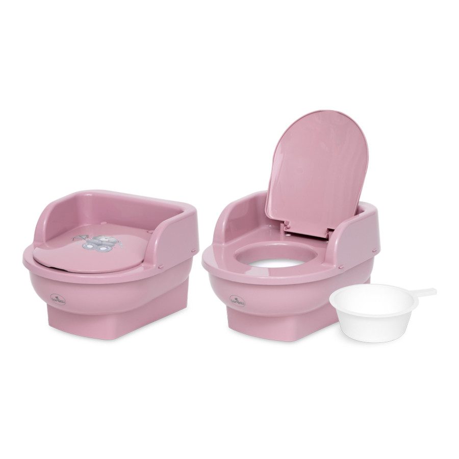 Гърне трон сглобено Bear Dark Pink