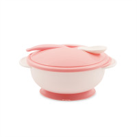 Комплект купа с лъжичка с вакуумно дъно Blush Pink