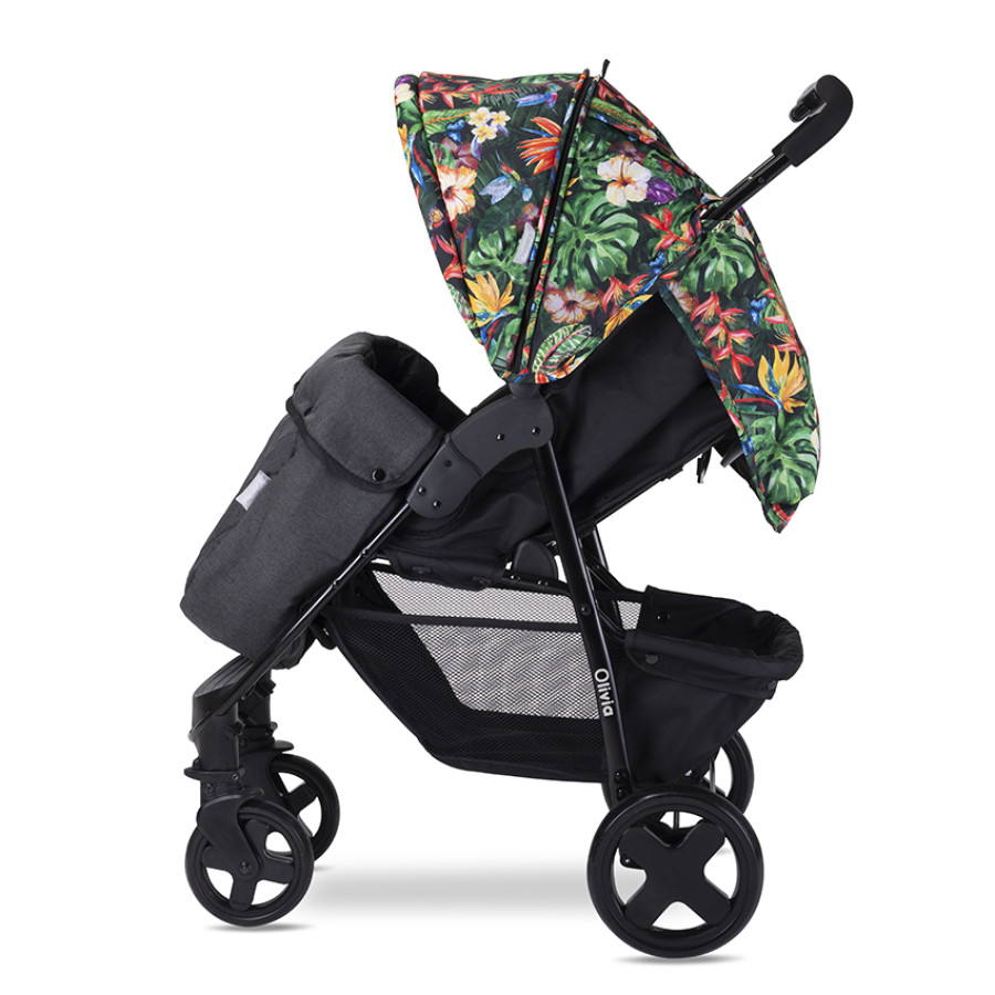 Детска количка Olivia Basic Tropical Flowers  с покривало