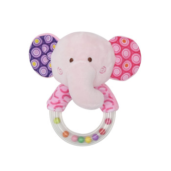 Дрънкалка кръг Lorelli Toys Слонче розово