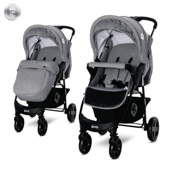 Детска количка Daisy Basic Cool Grey с покривало