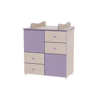 ШКАФ ЦВЯТ ДЪБ/ВИОЛЕТОВО