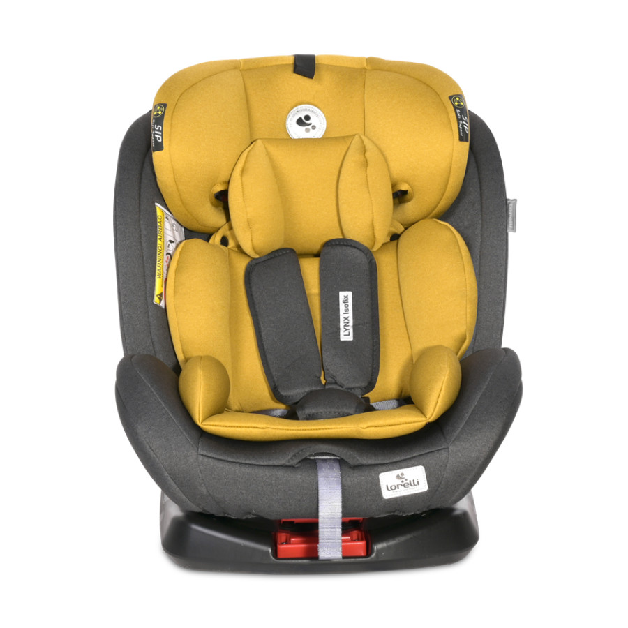 Стол за кола Lynx Isofix 0-36 kg Black & Lemon Curry