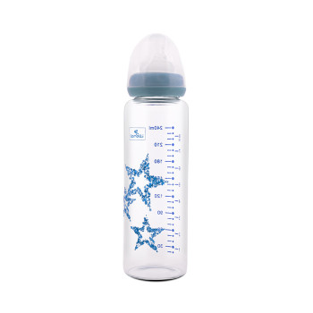 Стъклено шише Anti Colic 240 мл Moonligh Blue