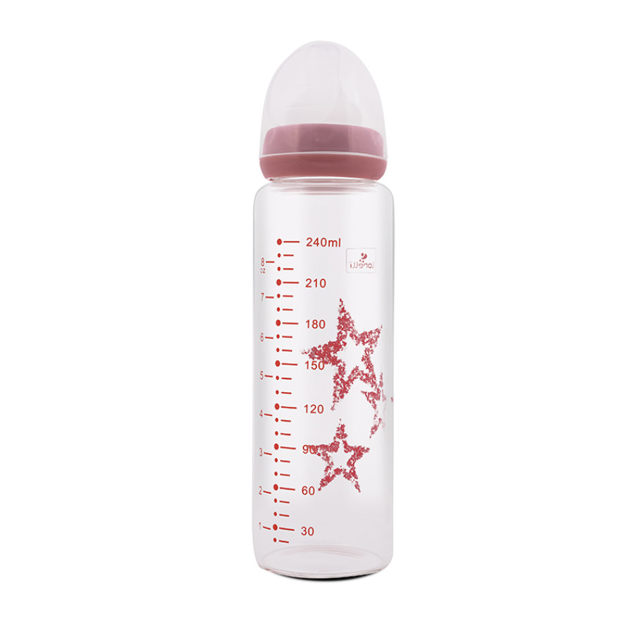 Стъклено шише Anti Colic 240 мл Blush Pink
