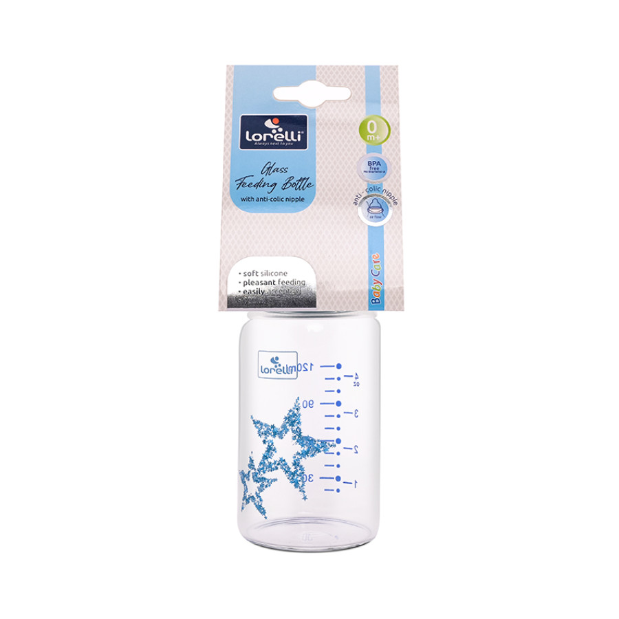 Стъклено шише Anti Colic 120 мл Moonlight Blue