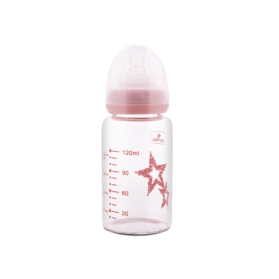 Стъклено шише Anti Colic 120 мл Blush Pink