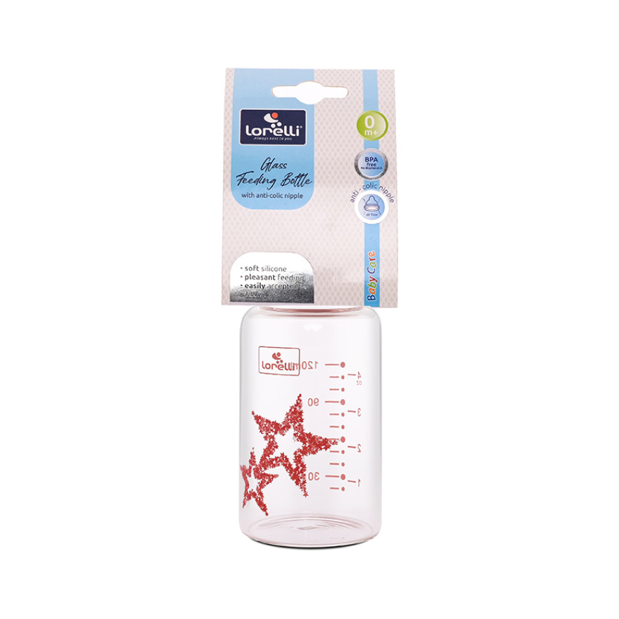 Стъклено шише Anti Colic 120 мл Blush Pink