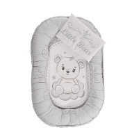 Бебешко гнездо 92/58 ранфорс мечо сиво