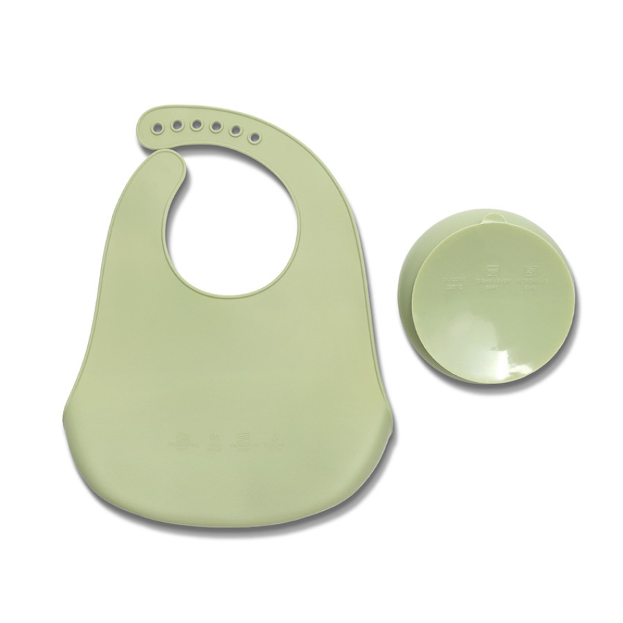 Силиконов сет за хранене 2 части Fresh Green