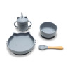 Силиконов сет за хранене 4 части Grey