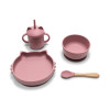 Силиконов сет за хранене 4 части Deep Pink
